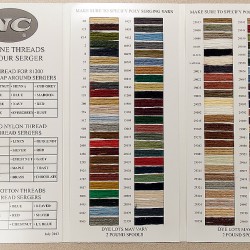 Poly Serging Yarn Chart