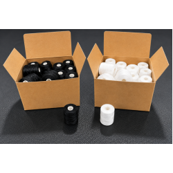 White & Black Prewound M Bobbins